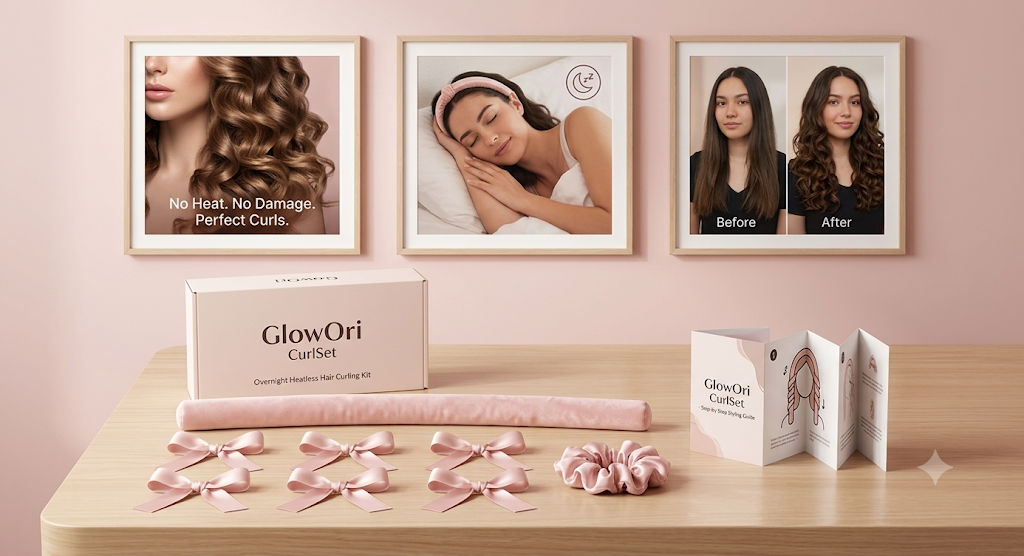 GlowOri CurlSet — Heatless Hair Curling Kit