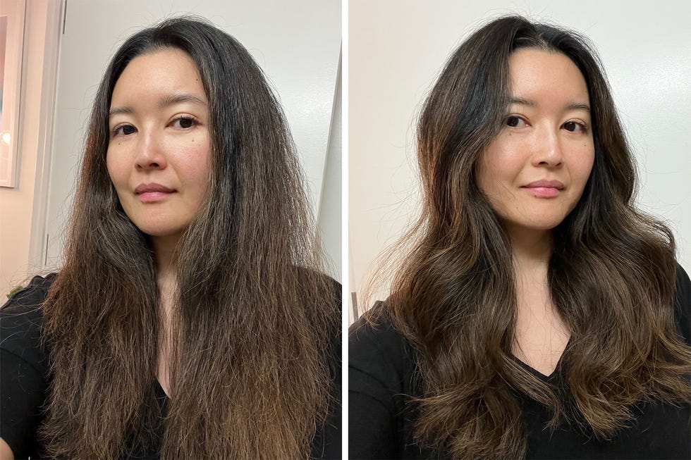 LumiCurl Heatless Curls - Before and after results