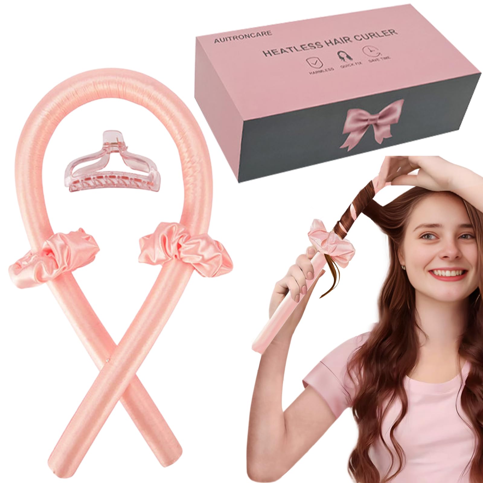 LumiCurl Heatless Hair Curling Set - Complete kit with box