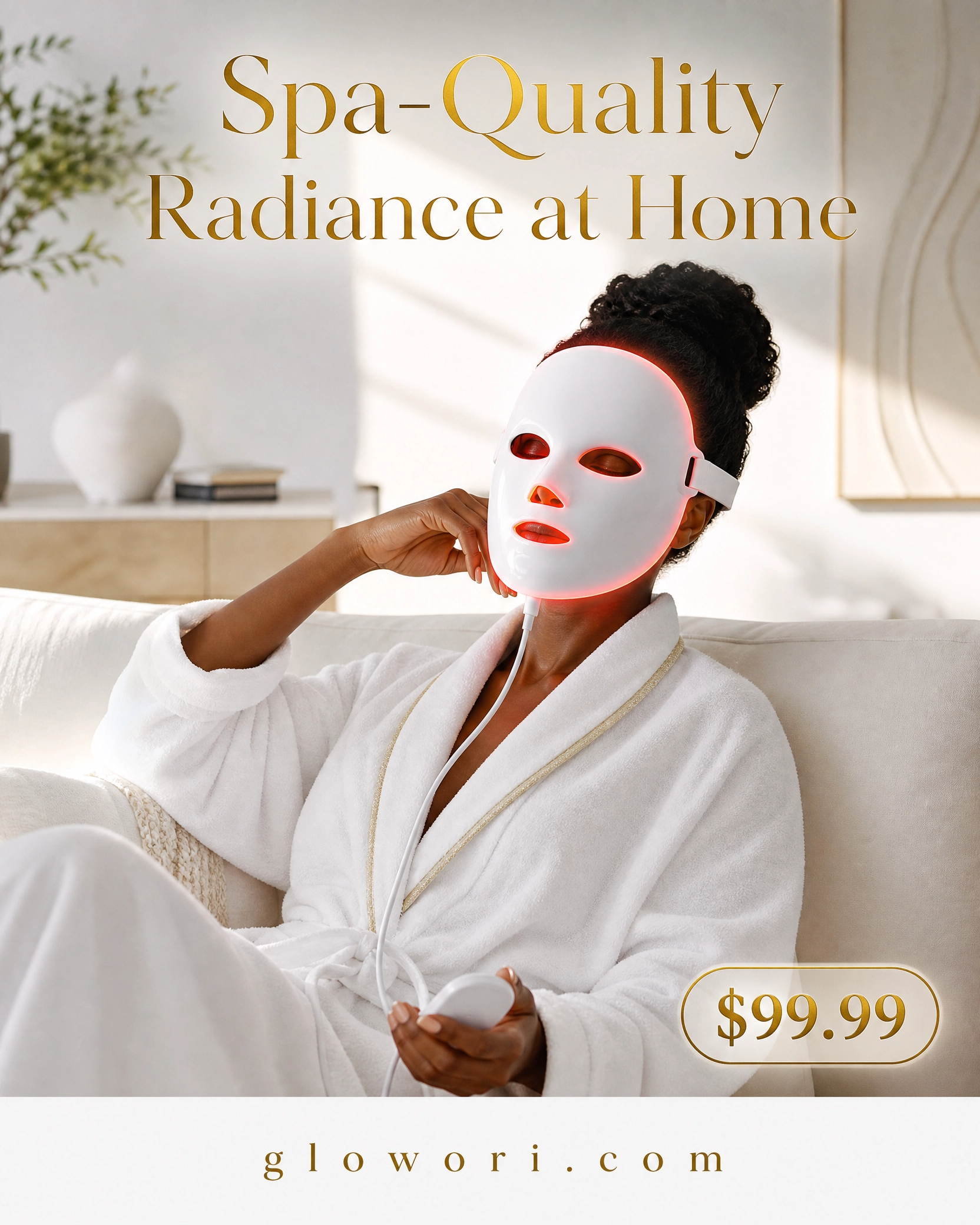 GlowOri LED Therapy Mask lifestyle photo